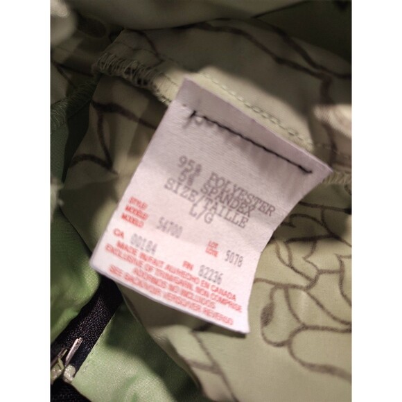 Y2K Green Textured Floral Zip Jacket Womens Large Retro 2000s Statement - Picture 10 of 10